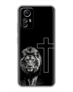 Чехол для Xiaomi Redmi Note 12s с картинкой «Лев и Крест»