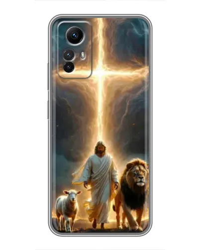 Чехол для Xiaomi Redmi Note 12s с картинкой «Лев Иуды и Свет» Чехол для Xiaomi Redmi Note 12s с картинкой «Лев Иуды и Свет»