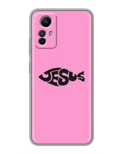 Чехол для Xiaomi Redmi Note 12s с картинкой «Розовый символ Jesus» Чехол для Xiaomi Redmi Note 12s с картинкой «Розовый символ Jesus»