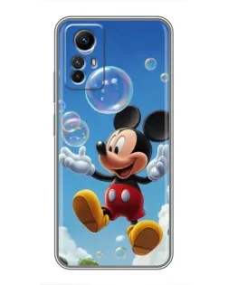 Чехол для Xiaomi Redmi Note 12s с картинкой «Mickey и мыльные пузыри»