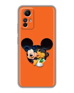 Чехол для Xiaomi Redmi Note 12s с картинкой «Сердце Микки Минни»