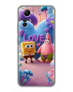 Чехол для Xiaomi Redmi Note 12s с картинкой «Губка Боб Патрик»