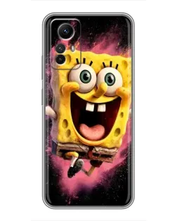 Чехол для Xiaomi Redmi Note 12s с картинкой «Взрывной Спанч Боб»