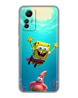 Чохол для Xiaomi Redmi Note 12s з картинкою «Спанч Боб під водою»