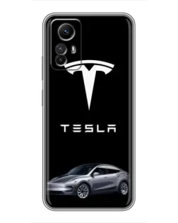 Чехол для Xiaomi Redmi Note 12s с картинкой «Tesla Model Y»