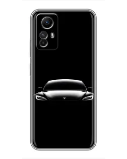 Чехол для Xiaomi Redmi Note 12s с картинкой «Фары Tesla Night»