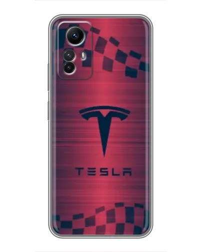 Чехол для Xiaomi Redmi Note 12s с картинкой «Тесла красный карбон» Чехол для Xiaomi Redmi Note 12s с картинкой «Тесла красный карбон»