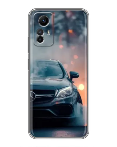 Чехол для Xiaomi Redmi Note 12s с картинкой «Mercedes — ночной город»