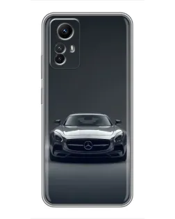 Чехол для Xiaomi Redmi Note 12s с картинкой «Mercedes на черном»