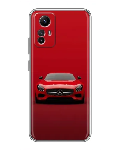 Чехол для Xiaomi Redmi Note 12s с картинкой «Красный Mercedes AMG»