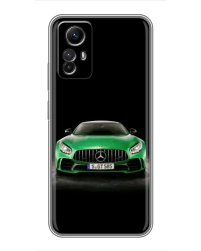 Чехол для Xiaomi Redmi Note 12s с картинкой «Mercedes — неоновый лого»