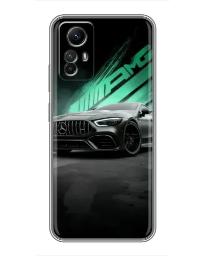 Чехол для Xiaomi Redmi Note 12s с картинкой «Темный Mercedes AMG»