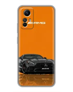 Чехол для Xiaomi Redmi Note 12s с картинкой «Оранжевый Mercedes AMG»