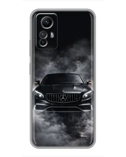 Чехол для Xiaomi Redmi Note 12s с картинкой «Mercedes в дыму»