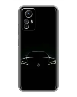Чохол для Xiaomi Redmi Note 12s з картинкою «Mercedes — силует авто»