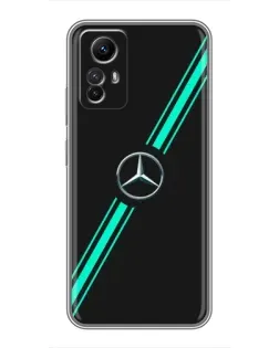 Чохол для Xiaomi Redmi Note 12s з картинкою «Спортивні лінії Mercedes»