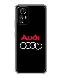 Чехол для Xiaomi Redmi Note 12s с картинкой «Логотип Audi Heart»