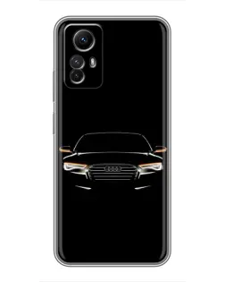 Чехол для Xiaomi Redmi Note 12s с картинкой «Audi — ночной контур»