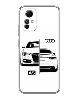 Чехол для Xiaomi Redmi Note 12s с картинкой «Audi — контрастный дизайн»