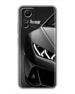 Чехол для Xiaomi Redmi Note 12s с картинкой «Lamborghini фары детализация»