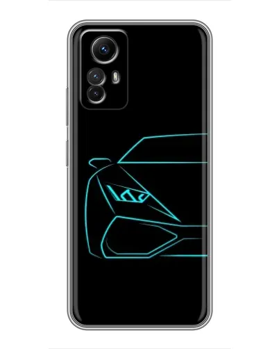 Чехол для Xiaomi Redmi Note 12s с картинкой «Голубой силуэт Lamborghini» Чехол для Xiaomi Redmi Note 12s с картинкой «Голубой силуэт Lamborghini»