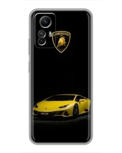 Чехол для Xiaomi Redmi Note 12s с картинкой «Lamborghini желтый акцент»