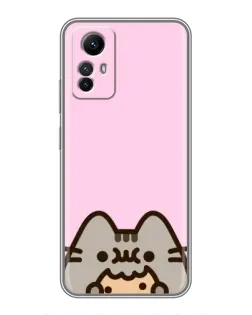 Чехол для Xiaomi Redmi Note 12s с картинкой «Pusheen и печенье»