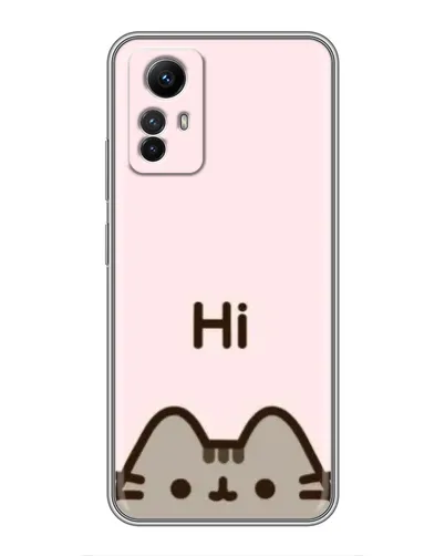 Чехол для Xiaomi Redmi Note 12s с картинкой «Пушин говорит Hi»