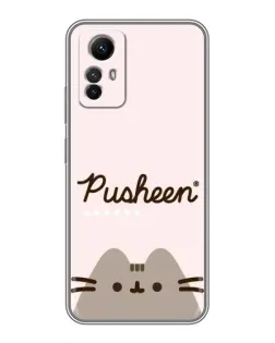 Чехол для Xiaomi Redmi Note 12s с картинкой «Pusheen логотип»