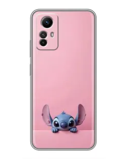 Чехол для Xiaomi Redmi Note 12s с картинкой «Stitch выглядывает»