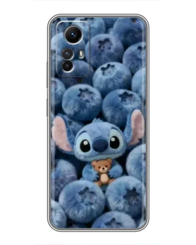 Чехол для Xiaomi Redmi Note 12s с картинкой «Стич и голубика»