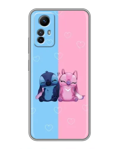 Чехол для Xiaomi Redmi Note 12s с картинкой «Stitch и Angel Love»
