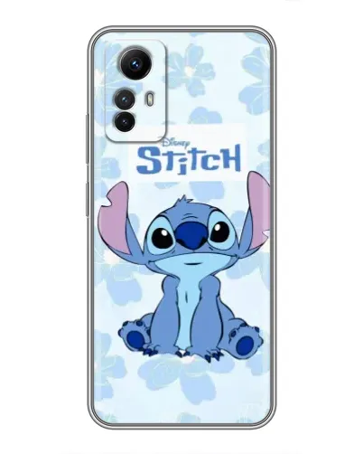Чехол для Xiaomi Redmi Note 12s с картинкой «Stitch среди цветов»
