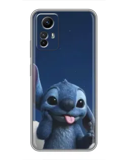Чехол для Xiaomi Redmi Note 12s с картинкой «Стич в облаках»