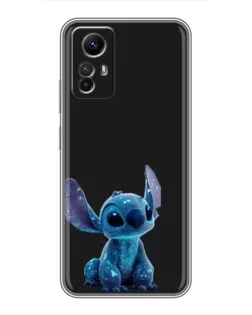 Чехол для Xiaomi Redmi Note 12s с картинкой «Стич на черном»