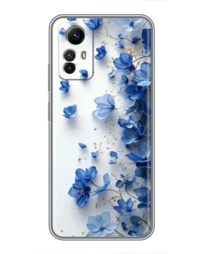 Чехол для Xiaomi Redmi Note 12s с картинкой «Голубой цветочный каскад»