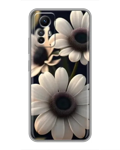 Чехол для Xiaomi Redmi Note 12s с картинкой «Белые маргаритки макро»