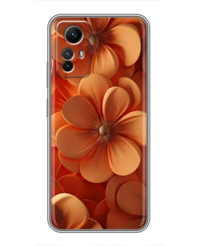 Чехол для Xiaomi Redmi Note 12s с картинкой «Оранжевый макро цветок»
