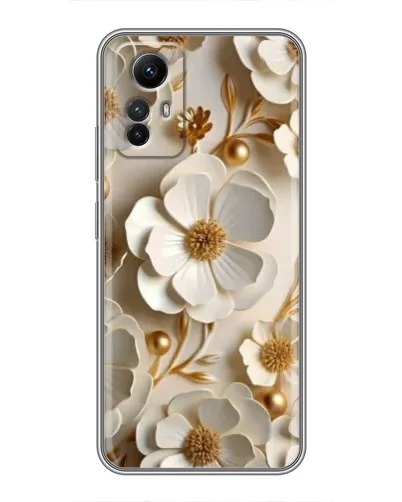 Чехол для Xiaomi Redmi Note 12s с картинкой «Белие бумажние  цвети»