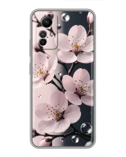 Чохол для Xiaomi Redmi Note 12s з картинкою «Ніжня сакура та краплі» Чохол для Xiaomi Redmi Note 12s з картинкою «Ніжня сакура та краплі»