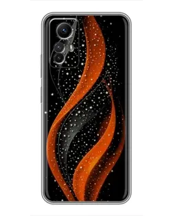 Чехол для Xiaomi Redmi Note 12s с картинкой «Огненная звездная волна»