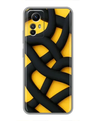 Чехол для Xiaomi Redmi Note 12s с картинкой «Черное желтое переплетение» Чехол для Xiaomi Redmi Note 12s с картинкой «Черное желтое переплетение»