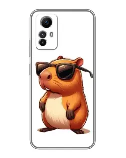 Чехол для Xiaomi Redmi Note 12s с картинкой «Капибара в очках»