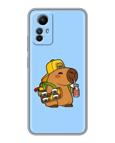 Чехол для Xiaomi Redmi Note 12s с картинкой «Капибара на скейте»