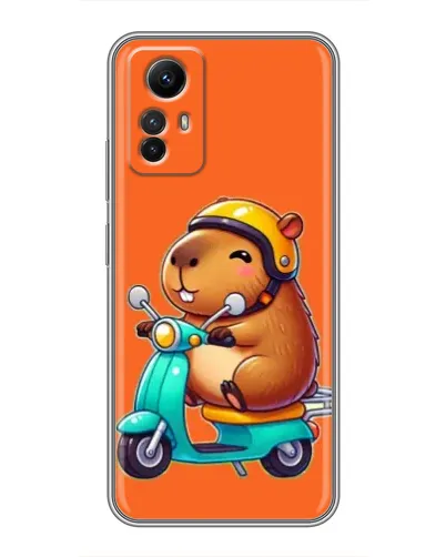 Чехол для Xiaomi Redmi Note 12s с картинкой «Капибара на скутере»