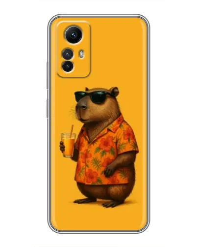 Чехол для Xiaomi Redmi Note 12s с картинкой «Капибара на отдыхе»