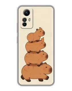 Чехол для Xiaomi Redmi Note 12s с картинкой «Башня из капибар»