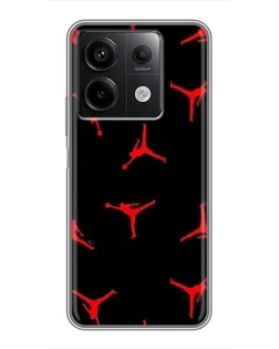Чехол для Xiaomi Redmi Note 13 (5G) с картинкой «Jordan Red Pattern» Чехол для Xiaomi Redmi Note 13 (5G) с картинкой «Jordan Red Pattern»