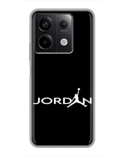 Чехол для Xiaomi Redmi Note 13 (5G) с картинкой «Jordan White Logo»