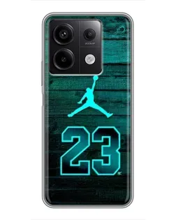 Чехол для Xiaomi Redmi Note 13 (5G) с картинкой «Jordan Cyan 23»